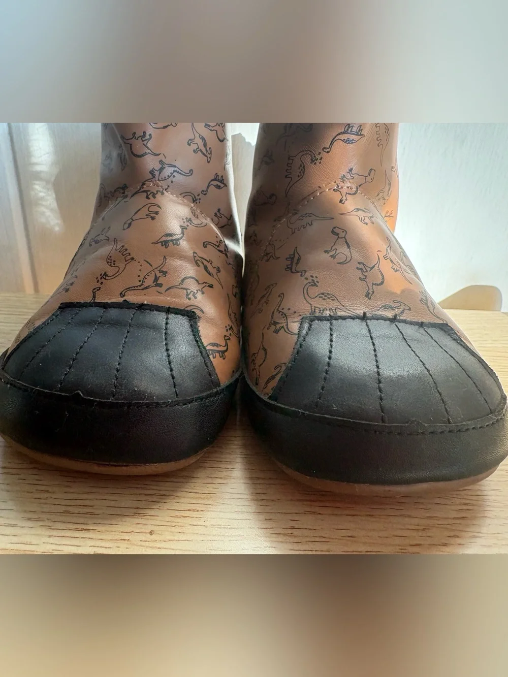 Little Love Bug Dexter Leather Dinosaur Boots